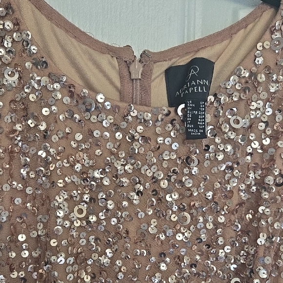 Adrianna Papell Gold Maxi Dress - Picture 3 of 7